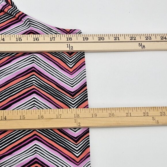 Trina Turk Milian 2 Chevron Maxi Dress Purple Women's XS Preppy Beach Summer - Picture 11 of 14